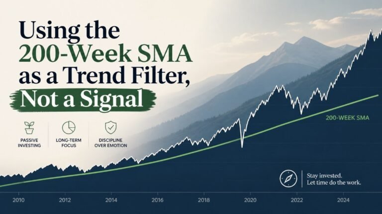 Using the 200-Week SMA as a Trend Filter, Not a Signal